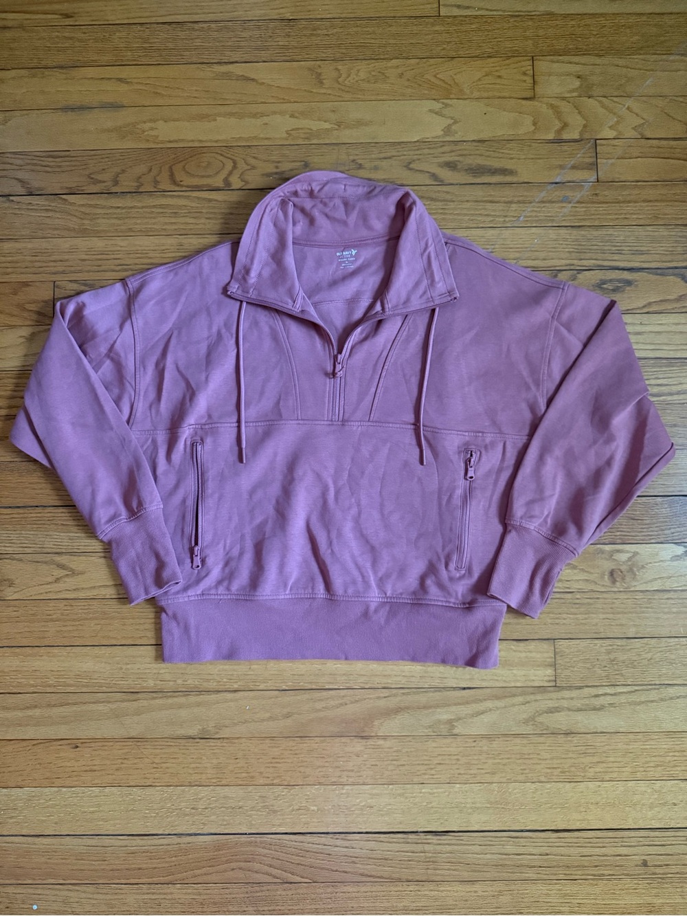 Old Navy Dusty Rose Quarter-Zip Pullover Hoodie